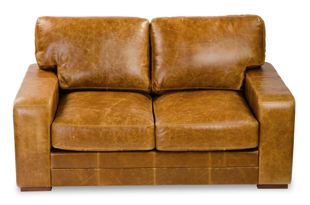 Luca Leather Three Seater Brown Cerato Sofa